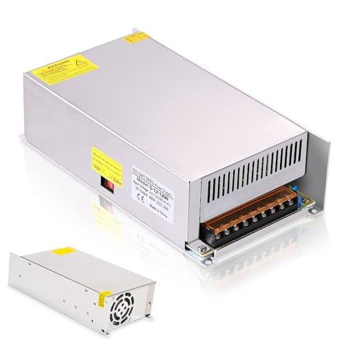 Trafo DC 12V 100A 1200W Netzteil Transformator Schalternetzteil 230V AC auf DC Netzteil 12V 100A 1200W Transformator Industriell netzteil für 12V LED Lichtleiste CCTV Kamera Sicherheitssystem Radio
