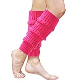 Bevigorio Leg Warmers for Women 80s Accessories for Women Hot Pink Leg Warmers for Girls Neon 80s Le