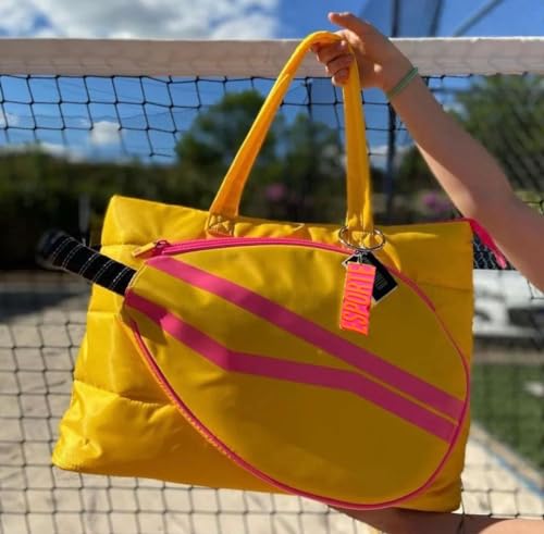 Bolsa beach tennis feminina Amarela impermeável