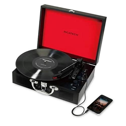 Ricatech RTT25 Tourne-disque – Tourne-disque portable léger avec haut-parleurs, Line-In, Ligne de sortie RCA, Bluetooth… - Les Beatles, Paul McCartney, John Lennon, RIngo Starr, George Harrison Ricatech RTT25 Tourne-disque - Tourne-disque portable léger avec haut-parleurs, Line-In, Ligne de sortie RCA, Bluetooth… – Image 5