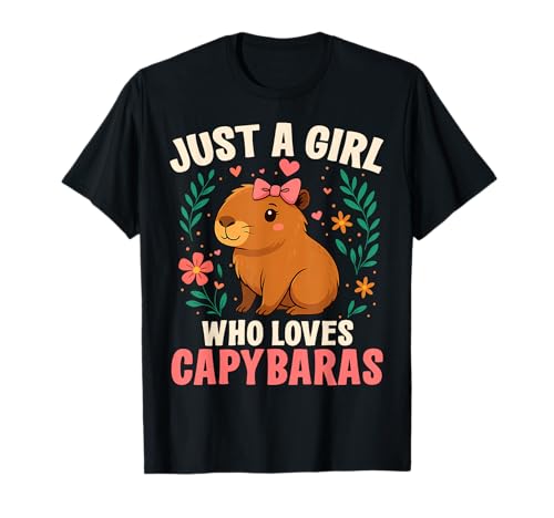 Just a Girl Who Loves Capybaras Cute Rodent Animal T-Shirt