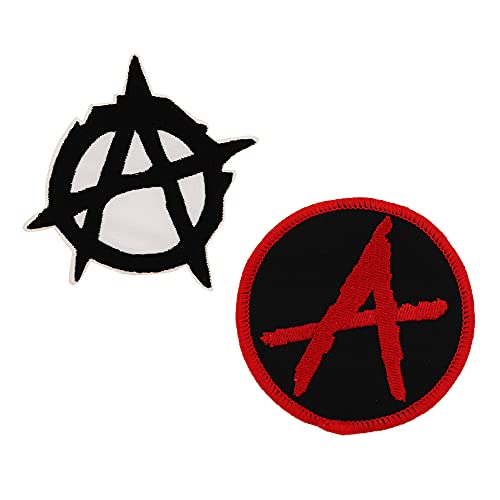 Anarchy Symbol Anarchism Logo Embroidered Iron On Patches Punk Goth Emblem #TOP3