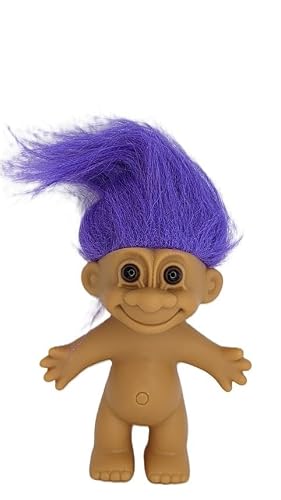 Troll Doll Purple Hair Reto Vintage Old 5"