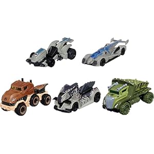 Jurassic-World-Toys-Dominion-Toy-Character-Cars-5-Pack-in-164-Scale-Beta-Giganotosaurus-T-Rex-Triceratops-Velociraptor