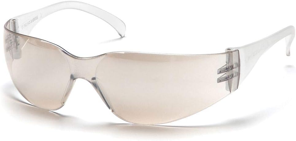 (12 Pair) Pyramex Mini Intruder Glasses Indoor-Outdoor Mirror Frame/Indoor-Outdoor Mirror Hardcoated Lens (S4180SN)