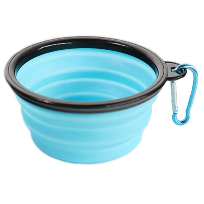 Large Collapsible Pet Feeding Bowl [Sky Blue]