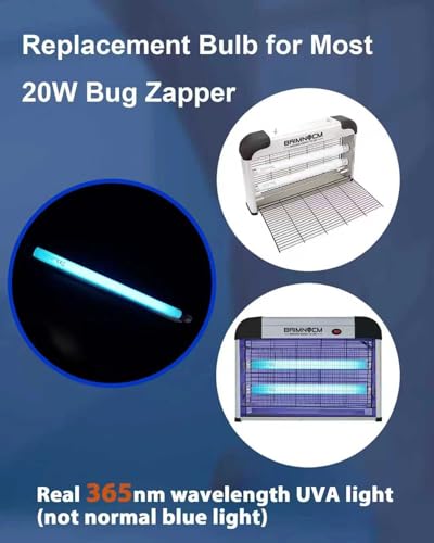 Image of BAIMNOCM F10T8 /BL 10W UV Bug Zapper Replacement Bulbs, 365nm Black Light Tubes for Aspectek, LiBa, Micnaron, 20W Insect Killer, FSL BL T8 F10W 13.8 Inch, G13 Base, 6 Pack