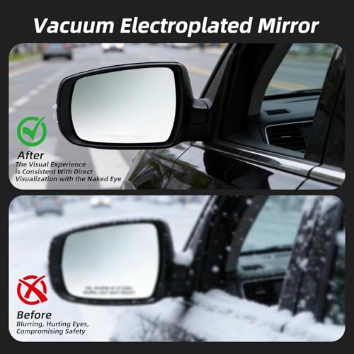 Yunnergo Left Driver Side Mirror Assembly Compatible with Sorent 2011-2015 with Heated & Turn Signal Light & Manual Folding & Power Glass 876101U050 Black (7 Pins) (Left) by Yunnergo - Used condition - Image 7