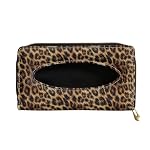 Mumeson Leopard Print Car Tissue Holder Car Sun Visor Napkin Holder Case Hanging Tissue Mask Holder for Sun Visor & Seat Back Car Accessories