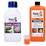 Smart-Planet by Preis Aquaristik – Original Carely + V-Power Suplemento nutricional para peces, 1000 ml, 100% vegetal para agua de mar y acuario de agua dulce