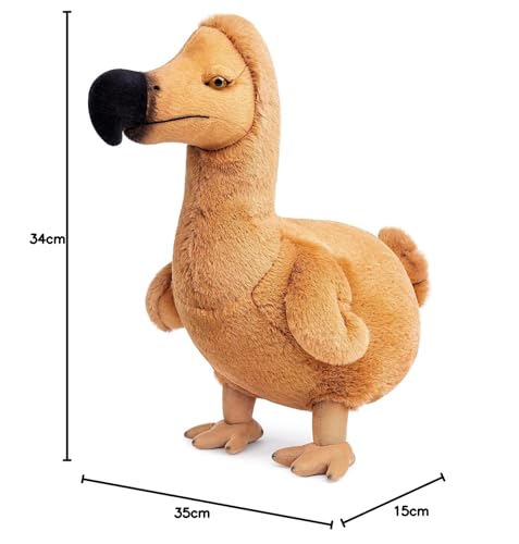 Tiny Heart dodo Bird Stuffed Plush Realistic dodo Bird Plush Toy Lovely Animal Cute Soft Gifts dodo Bird for Kids Boys and Girls Bedtime Companion Plushie Collection Interactive Play brown 14” - Image 2