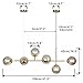 KCO Lighting Wohnzimmer-Pendelleuchte mit 6 rauchgrauen Glaskugeln, moderner, höhenverstellbarer Messing-Kronleuchter, 120 cm Höhe für Kücheninsel, Esszimmer, Restaurant