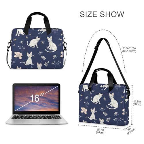 Maletín para portátil 15.6" azul marino con gatitos miniatura 5