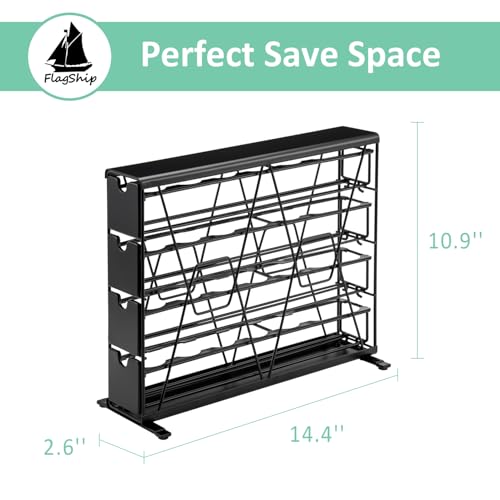 Image of FlagShip K Cup Holder for Keurig Pods Coffee Pod Storage 4 Tier K Cup Drawer Organizer for Counter (28 Pods Capacity)