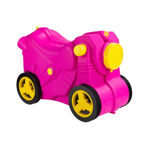 Bvx Mala Infantil Carrinho Formato Moto, Polipropileno, Bagagem de Mão, Azul, Preto e Rosa (Rosa)