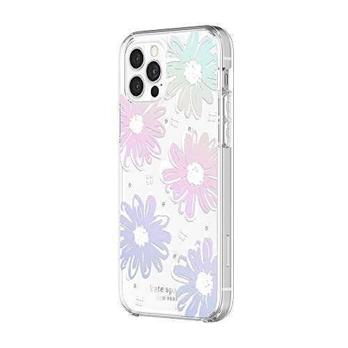 Kate Spade New York Protective Hardshell Case For Iphone 12 & Iphone 12 Pro - Daisy Iridescent Foil/White/Clear/Gems #TOP1