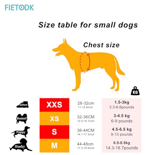 Hundegeschirr Kleine Hunde,Welpengeschirr Katzengeschirr Hunde Geschirr Leuchtend mit Leine,Curli Hundegeschirr Geschirr Hund Welpen Zubehör(Rosa,M)