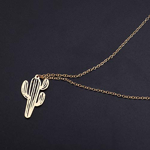 Colar com pingente de cacto da Amosfun com pingente elegante para decoração de festa tropical femini