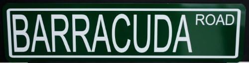 Cartel de metal Street Barracuda RD 6 x 24 se adapta a Plymouth, mopar, hemi, 340, 440, 426, paquete de seis fórmulas, 6 fórmulas, barra de