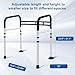 Toilet Safety Rails (350 LB) – Adjustable, Foldable Toilet Handle Frame for Elderly & Disabled Adults, Supports All Toilet Types (Lake Blue)