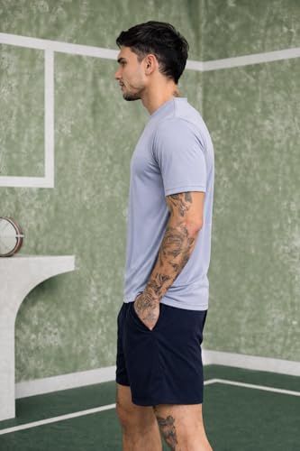 Image of Kvetoo Mens Dry Fit Gym T Shirt Quick Dry Sweat Proof Breathable Workout Tee Muscle Fit Athletic Sports T Shirt for Gym Running Training