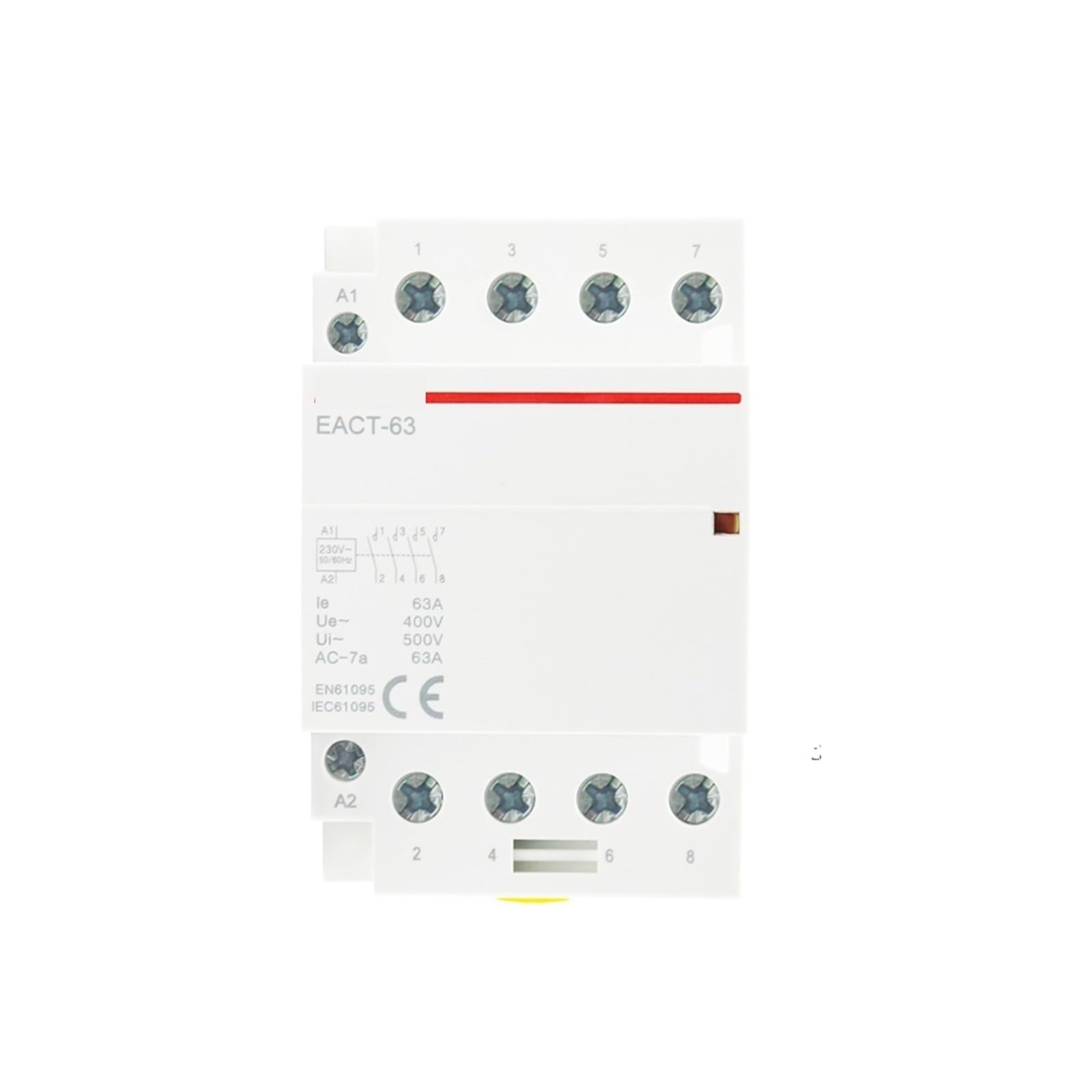 PWQBABJWL 1PC 4P 32-63A AC 110V 220V 50/60Hz Din Rail Household AC Modular Contactor Switch Controller 4NO 4NC 2NO 2NC