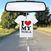 Personalised I Love My... Any Car | T-Shirt Shaped | Custom Text REUSABLE Double Sided Car Air Freshener #2