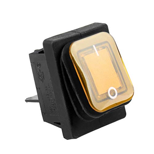 balikha Luz Amarela Automática Automática LIGADA DESLIGADA Botão SPST de 4 Pinos 12V Spot Boat Rocke