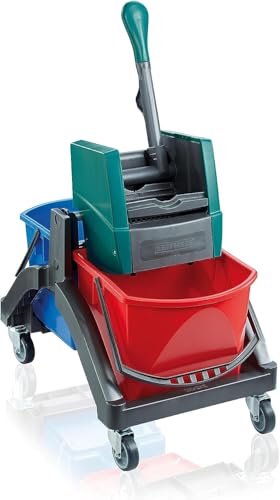 Leifheit Professional Nasswischwagen Duo mit Zwei 17 L Eimern, hochwertiger und Stabiler...
