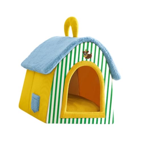 かわいいペットの猫の巣猫ベッドテントペットベッド冬暖かい猫ハウスペット屋外屋内, S