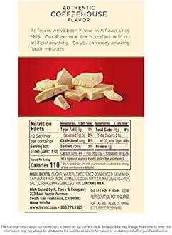 Torani Puremade Sauce, White Chocolate, 16.5 Ounces (Pack of 4)