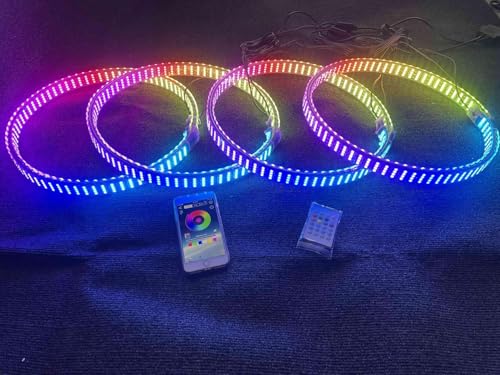 FIJVKNXY 8Rolls - Double Sides Quad Row Chasing Strips 4PCS 17.5