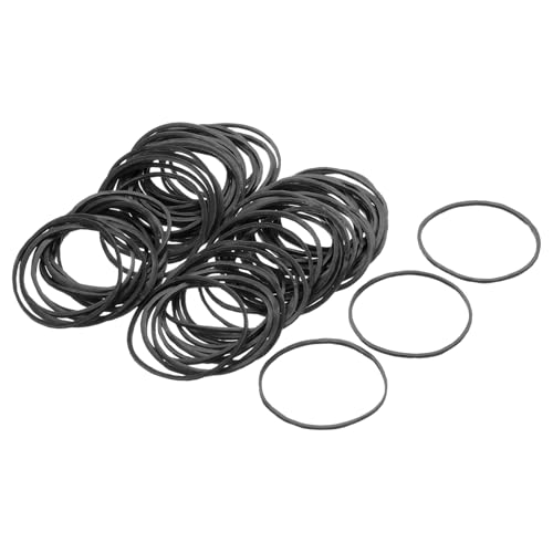 MECCANIXITY 100 Pack Rubber Band Stretchable 75mm x 1.4mm Black