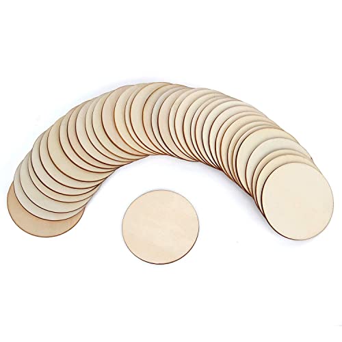 Blisstime BLISSTIME-2 36 Pcs 3 Inch Unfinished Wood Circles thumb #3