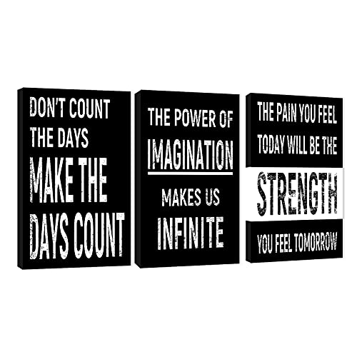 Office Wall Art-3 Panel Motivational Canvas Art for Home Office, Positive Quote Art, Entrepreneur Poster Frame 20'x30'x3Pcs
