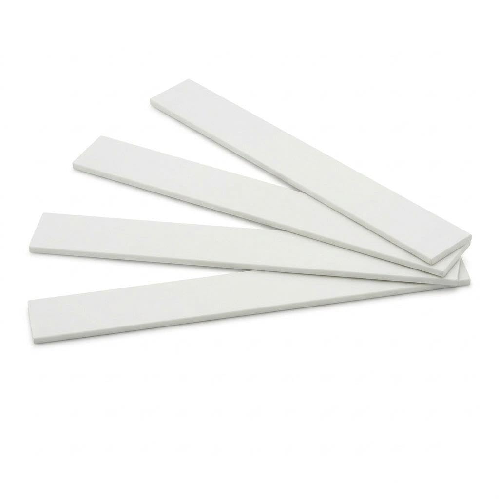 White PVC Flat Bar DIY Trim, 25mm x 1 Metre Moisture Resistant Plastic Strip for Window Door and Flooring Edge Edging Finish (4)