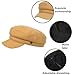 Women's Newsboy Caps Wool Cabbie Beret Hat Fashion Ladies Pageboy Caps for Womens Khaki
