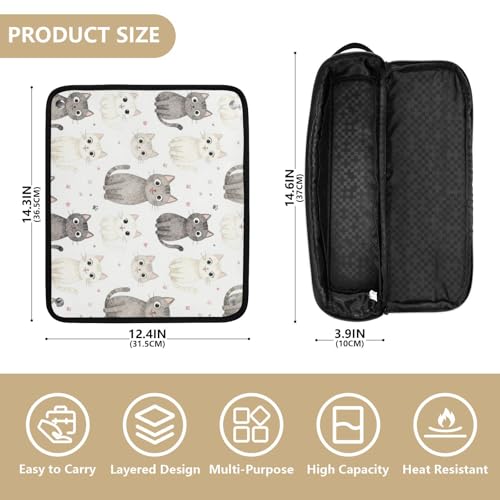 Bolsa de viaje para herramientas de cabello con tapete resistente al calor desmontable, organizador para planchas, rizadores y secadores miniatura 4
