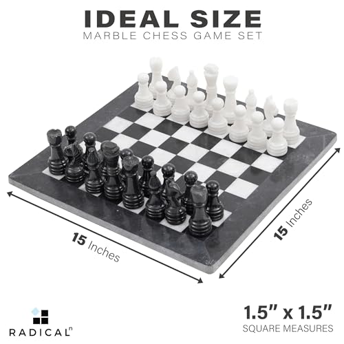 Radicaln Marble Chess Set 15" Juego de Mesa de Lujo miniatura 5