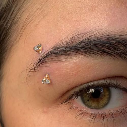 9PCS Gold Eyebrow Piercing Jewelry Titanium, Rook Jewelry Gold Surgical Steel Silver Eyebrow Rings for Women Men CZ Tiny Labret Lip Daith Navel Belly Button Helix Tragus Piercing Jewelry 16G 6mm/8mm/10mm4