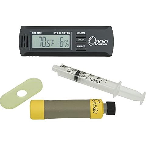 Oasis OH-5 Plus+ Guitar Humidifier with OH-2 Digital Hygrometer for Guitar Cover