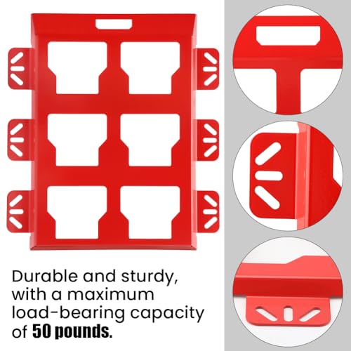 Mounting Plate Compatible with Milwauke-e Packout, 50Lbs Load Capacity for Tool Storage and Organization System(COLOR:Red) - Thumbnail 6