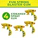 Toysery Party Streamer Spray String Shooter Toy for Boys and Girls, Party Streamer Spray String for Kids, Great Toy Pistol with Non-Toxic Spray
