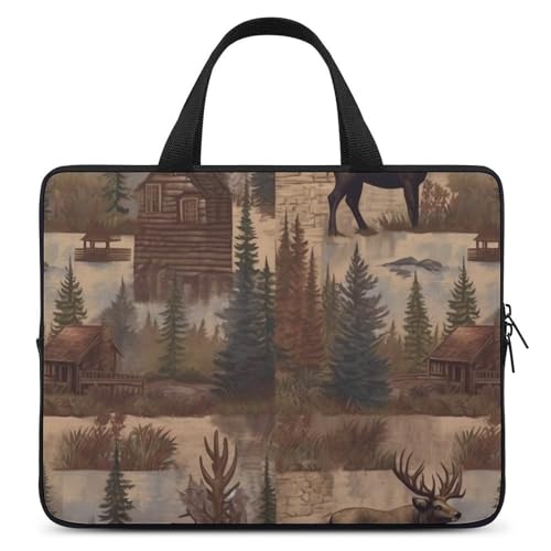 Sac ordinateur portable 15 pouces imperméable et blanc au style rustique