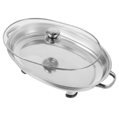 Plat de service poisson grillé acier inoxydable grand format pour buffet