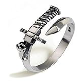 Helen de Lete Men's Vintage Sword 925 Sterling Silver Adjustable Ring for Both Men and Women