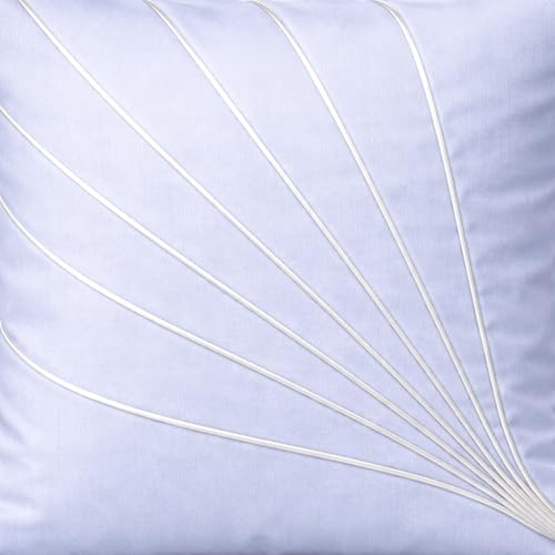 Image of LOFEY Dupion Silk Cushion Cover, 16 x 16 Inch (40 x 40 cm), Decorative Sofa Pillow Cover, Zipper Closure (Pack of 2, Silver)