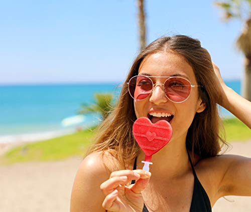 Lamapee Ice Lolly Moulds Silicone, Set of 2 BPA Free Ice Lolly Moulds for Children, with 2 Lids