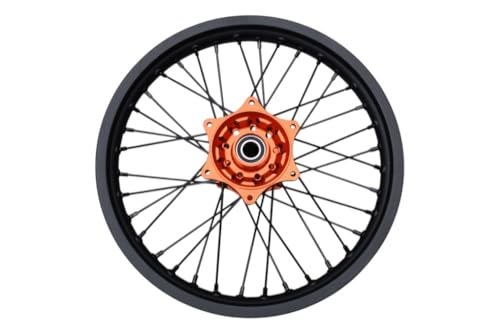 Roue Arrière Motocross 19 Pouces Orange pour Sorties Enduro EXCF