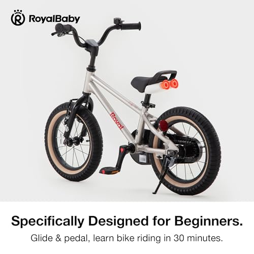 Image of RoyalBaby EZ-Pro Kids Bike, Lightweight Aluminum 2-in-1 Balance to Pedal Bike with One-Key Switch, 14 16 18 20 Inch for Age 3-10 Years